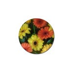 Orange Yellow Daisy Flowers Gerbera Golf Ball Marker 10 Pack Front