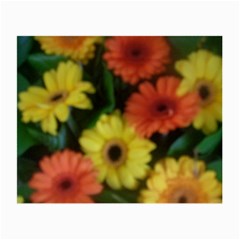 Orange Yellow Daisy Flowers Gerbera Glasses Cloth (small) by yoursparklingshop