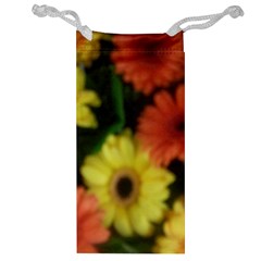 Orange Yellow Daisy Flowers Gerbera Jewelry Bag