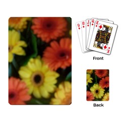 Orange Yellow Daisy Flowers Gerbera Playing Cards Single Design