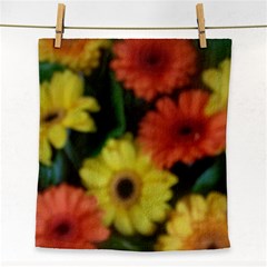 Orange Yellow Daisy Flowers Gerbera Face Towel