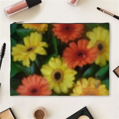 Orange Yellow Daisy Flowers Gerbera Cosmetic Bag (xl)