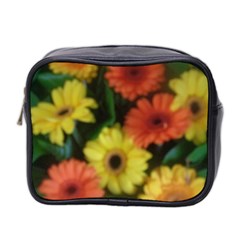 Orange Yellow Daisy Flowers Gerbera Mini Travel Toiletry Bag (two Sides)