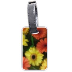 Orange Yellow Daisy Flowers Gerbera Luggage Tag (one Side) by yoursparklingshop