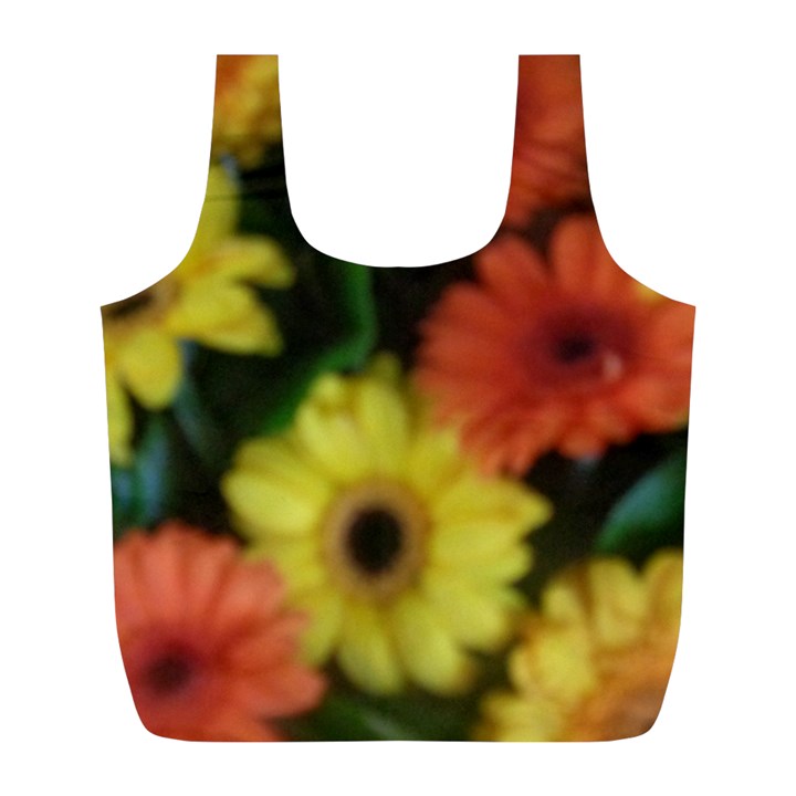 Orange Yellow Daisy Flowers Gerbera Reusable Bag (L)