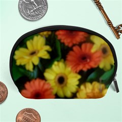 Orange Yellow Daisy Flowers Gerbera Accessory Pouch (large)