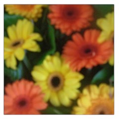 Orange Yellow Daisy Flowers Gerbera Large Satin Scarf (square) by yoursparklingshop