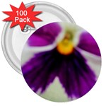 Inside Purple White Violet Flower 3  Button (100 pack) Front