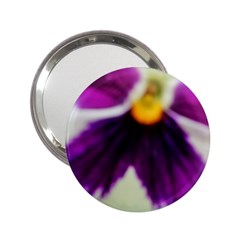 Inside Purple White Violet Flower Handbag Mirror (2 25 )