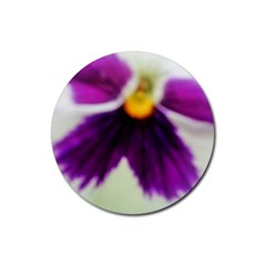 Inside Purple White Violet Flower Drink Coasters 4 Pack (round)