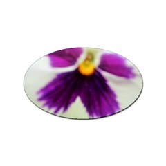 Inside Purple White Violet Flower Sticker (oval) by yoursparklingshop