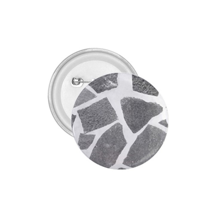 Grey White Tiles Pattern 1.75  Button