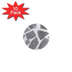 Grey White Tiles Pattern 1  Mini Button Magnet (10 Pack) by yoursparklingshop