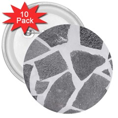 Grey White Tiles Pattern 3  Button (10 Pack)