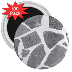 Grey White Tiles Pattern 3  Button Magnet (100 Pack) by yoursparklingshop