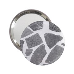 Grey White Tiles Pattern Handbag Mirror (2 25 ) by yoursparklingshop