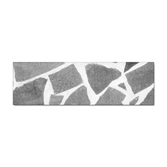 Grey White Tiles Pattern Bumper Sticker by yoursparklingshop