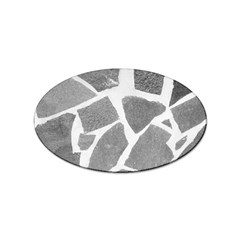 Grey White Tiles Pattern Sticker 10 Pack (oval)