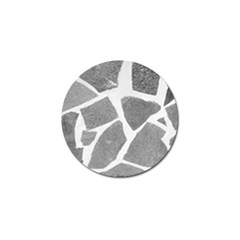 Grey White Tiles Pattern Golf Ball Marker