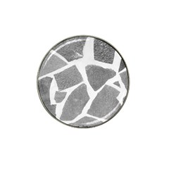 Grey White Tiles Pattern Golf Ball Marker 4 Pack (for Hat Clip)