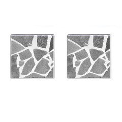 Grey White Tiles Pattern Cufflinks (square) by yoursparklingshop