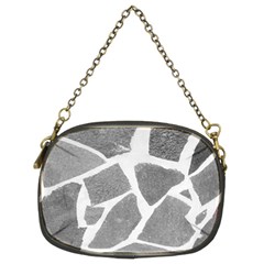 Grey White Tiles Pattern Chain Purse (two Sided) 