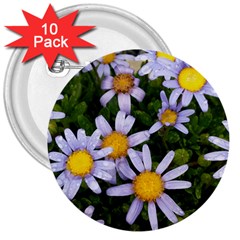 Yellow White Daisy Flowers 3  Button (10 Pack) by yoursparklingshop