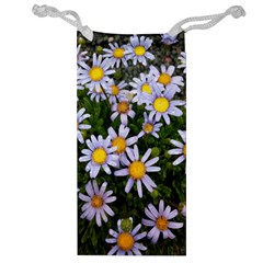 Yellow White Daisy Flowers Jewelry Bag