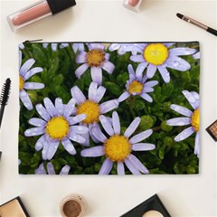 Yellow White Daisy Flowers Cosmetic Bag (xl)