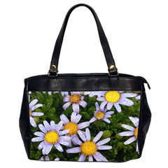 Yellow White Daisy Flowers Oversize Office Handbag (two Sides)