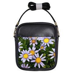 Yellow White Daisy Flowers Girl s Sling Bag