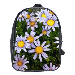 Yellow White Daisy Flowers School Bag (xl)