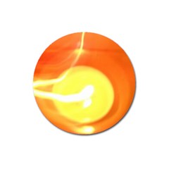 Orange Yellow Flame 5000 Magnet 3  (round) by yoursparklingshop