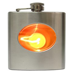 Orange Yellow Flame 5000 Hip Flask by yoursparklingshop