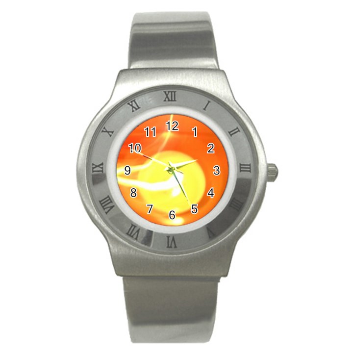 Orange Yellow Flame 5000 Stainless Steel Watch (Slim)