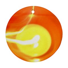 Orange Yellow Flame 5000 Round Ornament (two Sides)