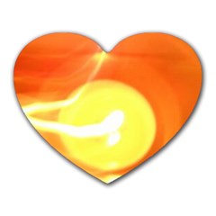 Orange Yellow Flame 5000 Mouse Pad (heart) by yoursparklingshop