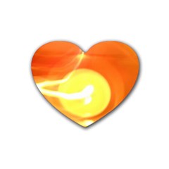 Orange Yellow Flame 5000 Drink Coasters (heart)