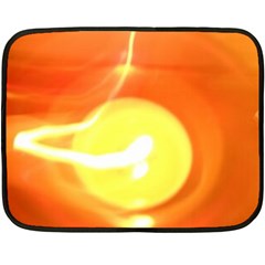 Orange Yellow Flame 5000 Mini Fleece Blanket (two Sided)