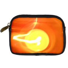 Orange Yellow Flame 5000 Digital Camera Leather Case by yoursparklingshop