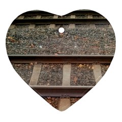 Railway Track Train Heart Ornament by yoursparklingshop