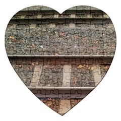 Railway Track Train Jigsaw Puzzle (heart) by yoursparklingshop