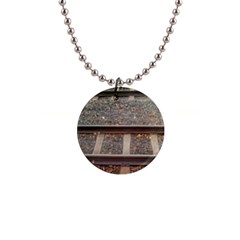 Railway Track Train Button Necklace