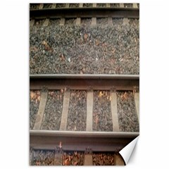 Railway Track Train Canvas 20  X 30  (unframed)