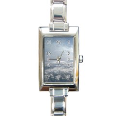 Sky Plane View Rectangular Italian Charm Watch by yoursparklingshop