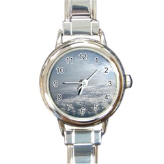 Sky Plane View Round Italian Charm Watch by yoursparklingshop