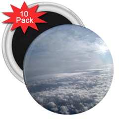 Sky Plane View 3  Button Magnet (10 Pack)