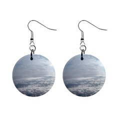 Sky Plane View Mini Button Earrings