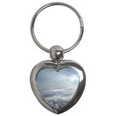 Sky Plane View Key Chain (heart) by yoursparklingshop