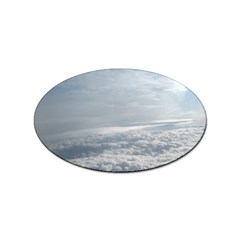 Sky Plane View Sticker (oval)